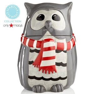 Martha Stewart Collection Pups & Plaids Owl Cookie Jar